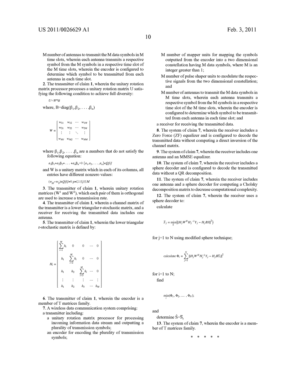 SYSTEM AND METHOD FOR ENCODING AND DECODING OF SPACE-TIME BLOCK CODES IN DATA COMMUNICATION - diagram, schematic, and image 19