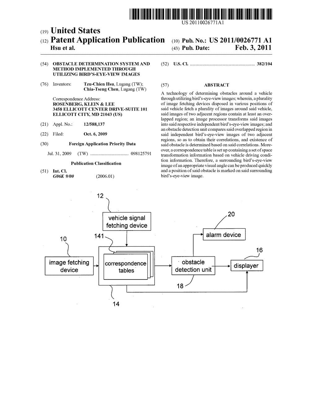 Obstacle determination system and method implemented through utilizing bird's-eye-view images - diagram, schematic, and image 01