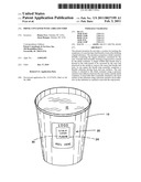 Drink container with a breath strip diagram and image