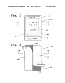 Drink container with a breath strip diagram and image