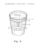 Drink container with a breath strip diagram and image