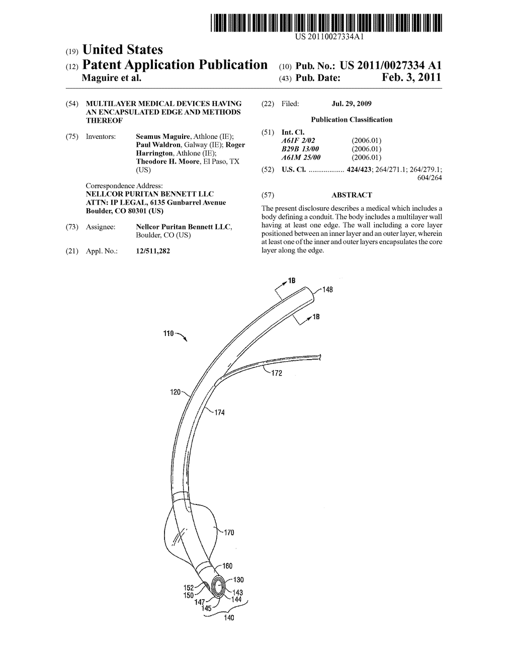 MULTILAYER MEDICAL DEVICES HAVING AN ENCAPSULATED EDGE AND METHODS THEREOF - diagram, schematic, and image 01