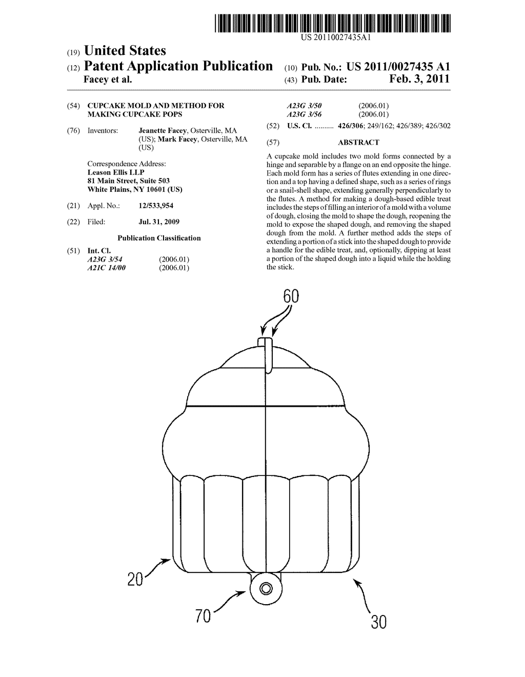 CUPCAKE MOLD AND METHOD FOR MAKING CUPCAKE POPS - diagram, schematic, and image 01