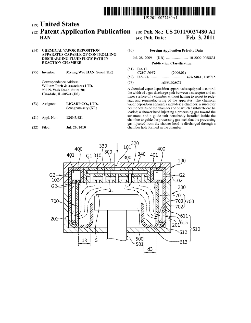 CHEMICAL VAPOR DEPOSITION APPARATUS CAPABLE OF CONTROLLING DISCHARGING FLUID FLOW PATH IN REACTION CHAMBER - diagram, schematic, and image 01