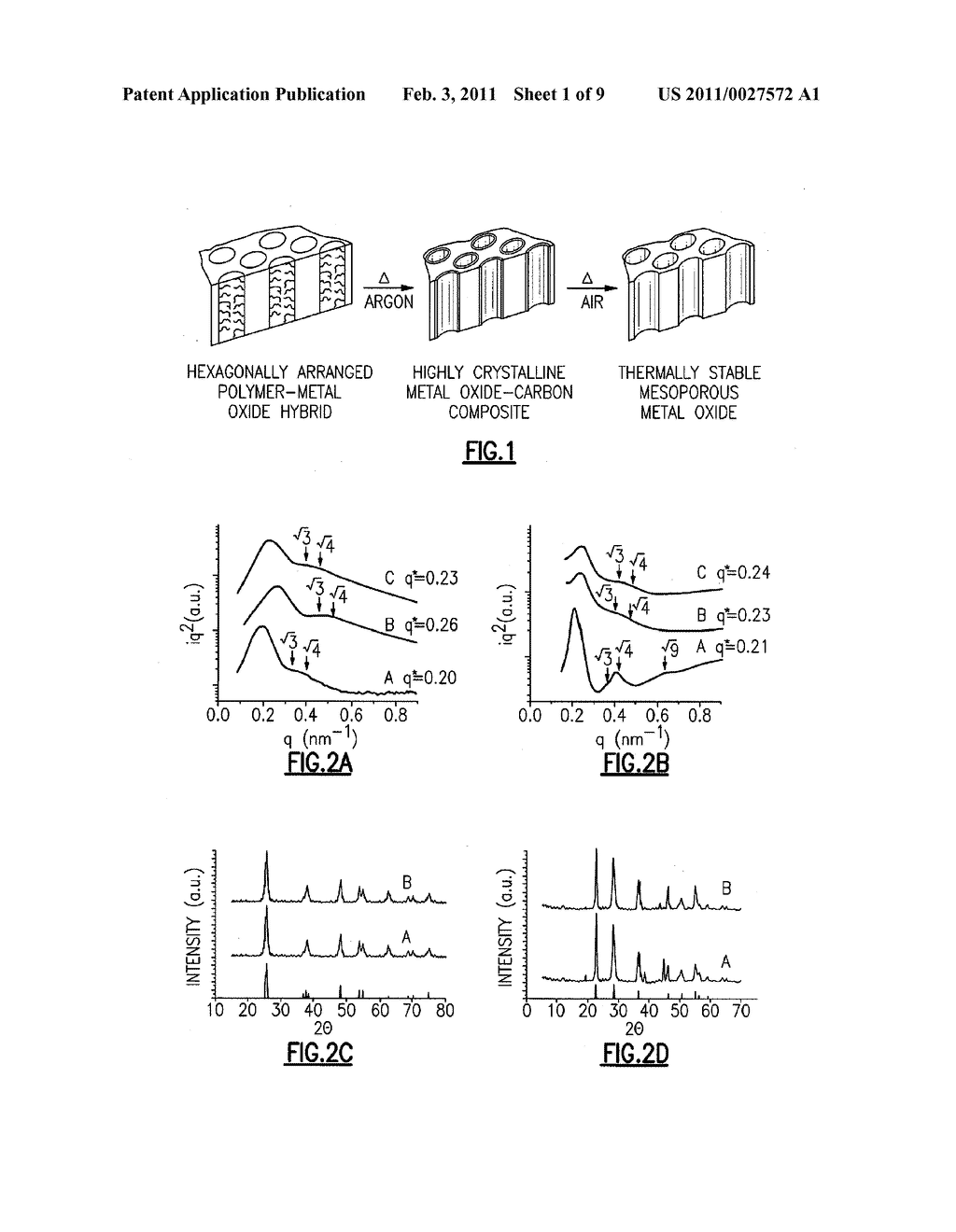 THERMALLY STABLE CRYSTALLINE MESOPOROUS METAL OXIDES WITH SUBSTANTIALLY UNIFORM PORES - diagram, schematic, and image 02