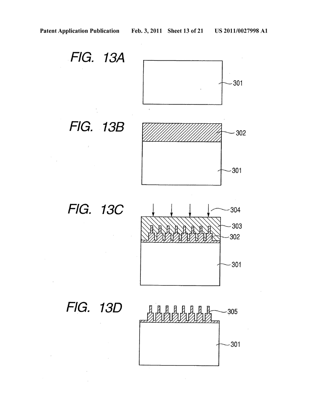 Method of Manufacturing A Nano Structure By Etching, Using A Substrate Containing Silicon - diagram, schematic, and image 14