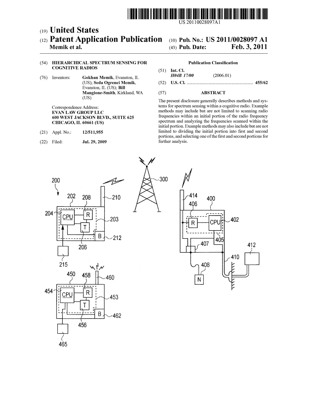 HIERARCHICAL SPECTRUM SENSING FOR COGNITIVE RADIOS - diagram, schematic, and image 01