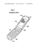 Foldable portable information terminal diagram and image