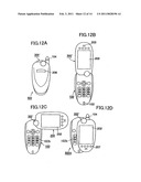 Foldable portable information terminal diagram and image