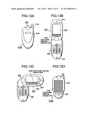 Foldable portable information terminal diagram and image