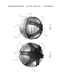 Stability Ball Control Device with Radial Control Surfaces of Increasing Widths diagram and image