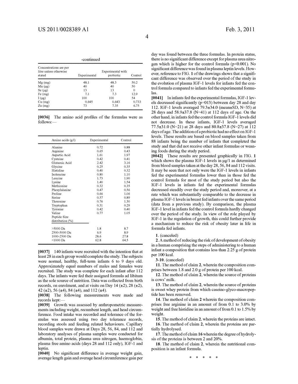 USE OF INFANT FORMULA WITH REDUCED PROTEIN CONTENT - diagram, schematic, and image 06