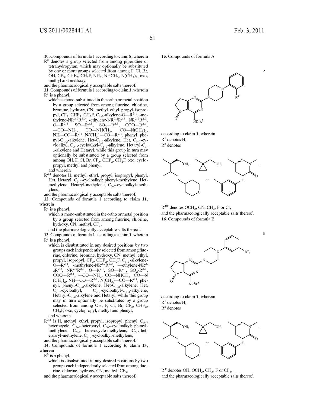 NOVEL PHENYL-SUBSTITUTED PIPERAZINO-DIHYDROTHIENOPYRIMIDINES - diagram, schematic, and image 62