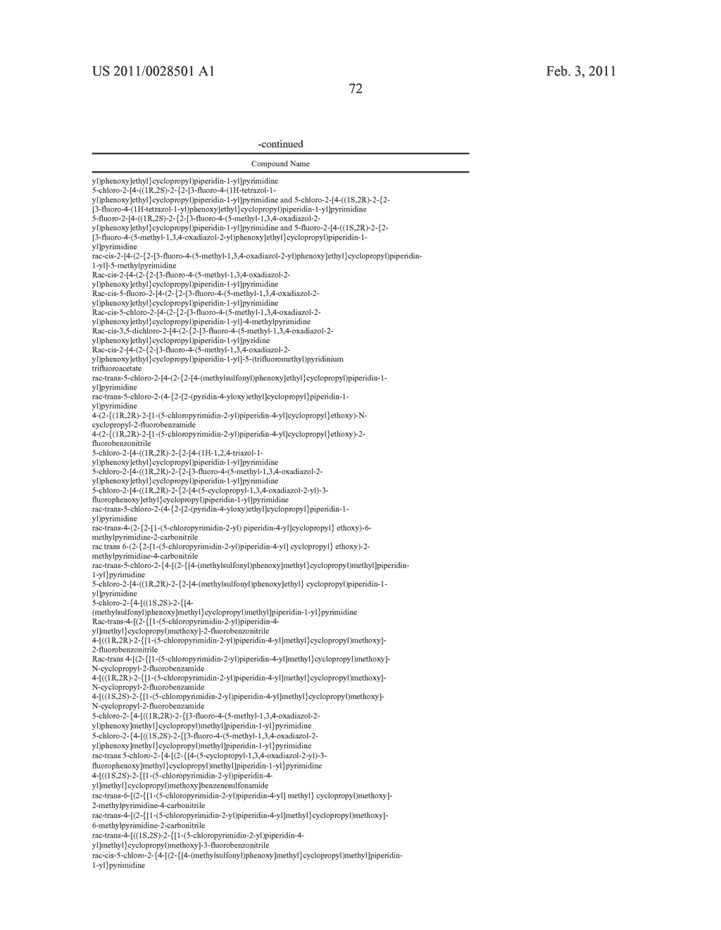 SUBSTITUTED CYCLOPROPYL COMPOUNDS, COMPOSITIONS CONTAINING SUCH COMPOUNDS AND METHODS OF TREATMENT - diagram, schematic, and image 73