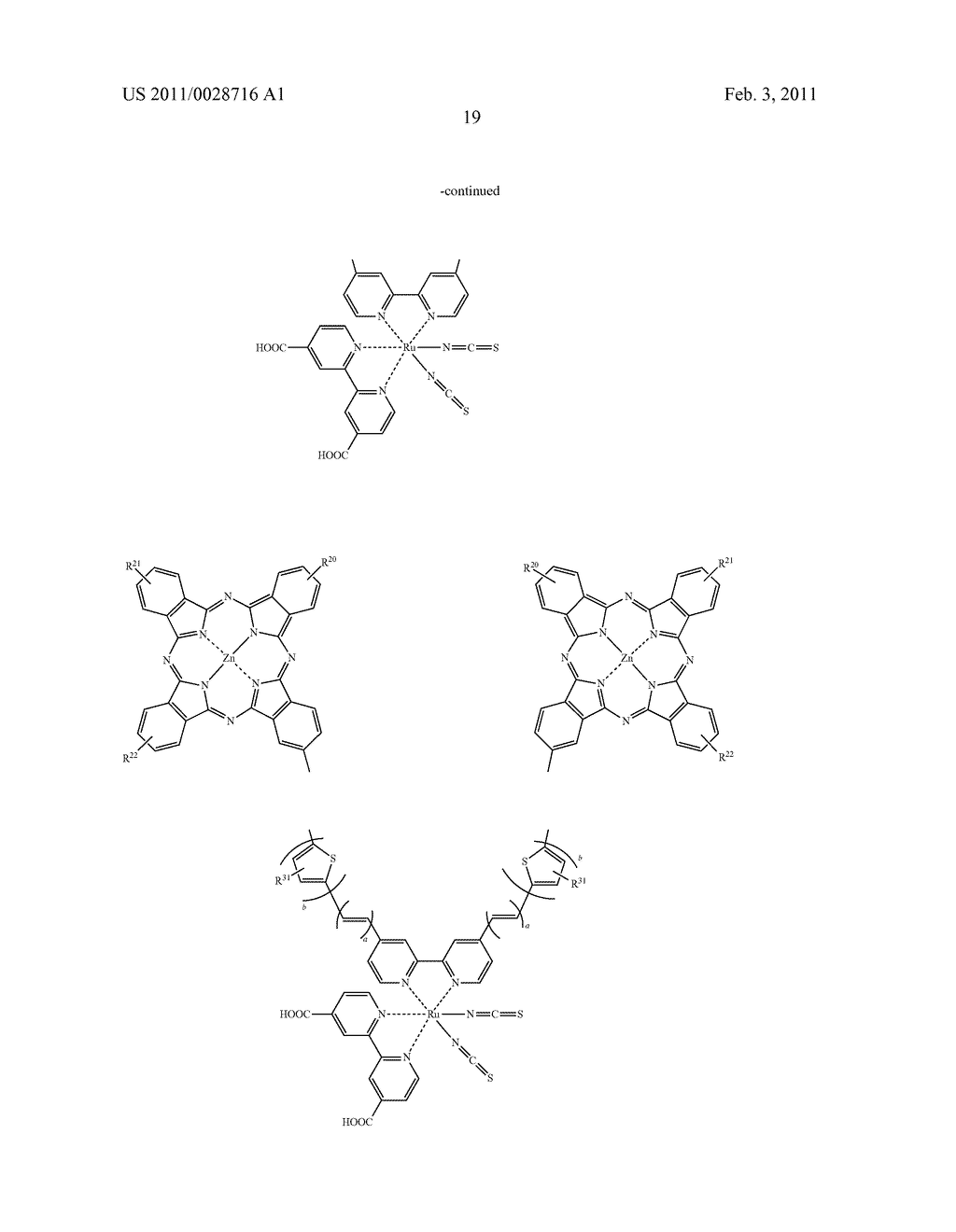 Dye for a Dye-Sensitised Solar Cell, and a Solar Cell Comprising the Same - diagram, schematic, and image 30