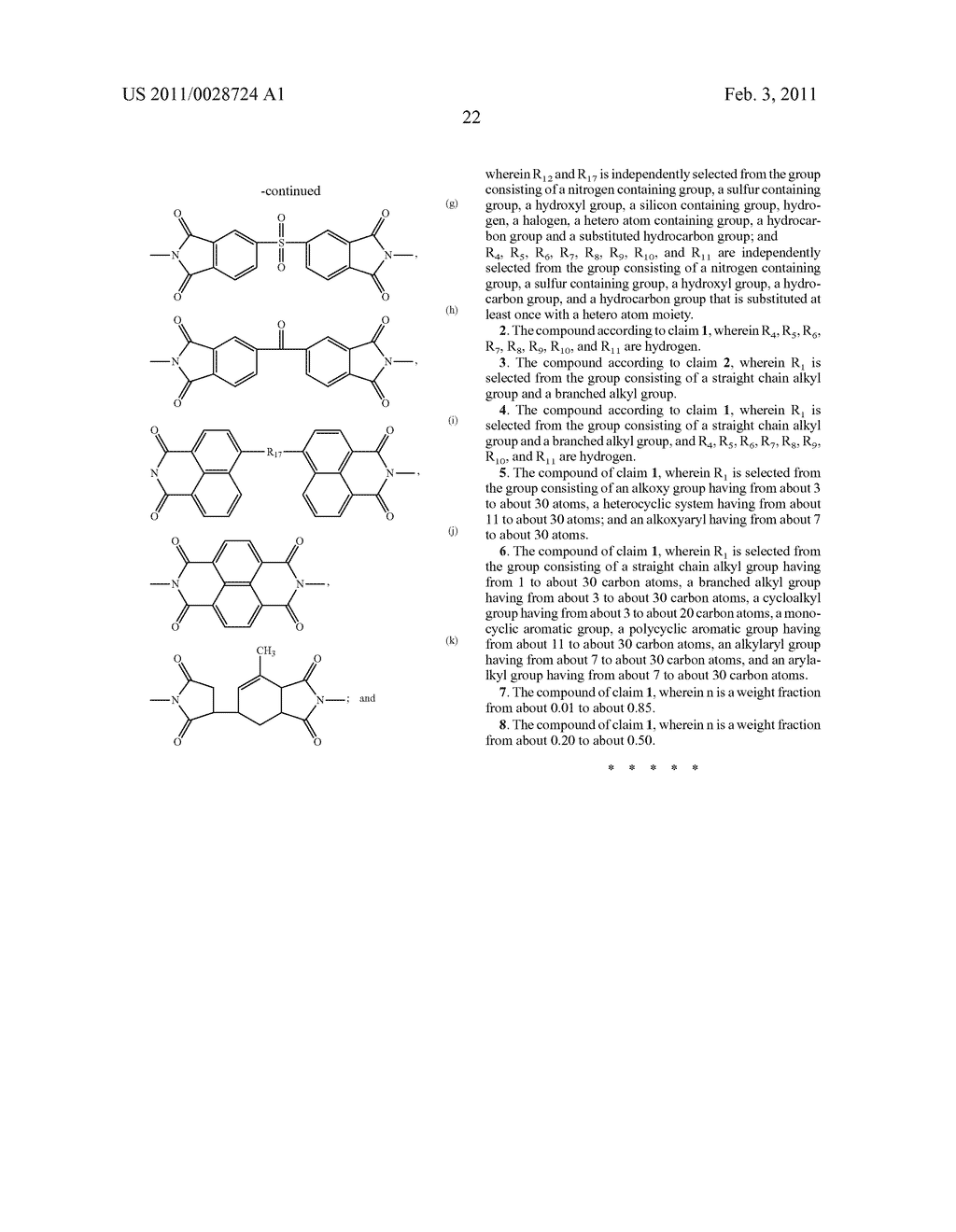 POLYMERS OF NAPTHALENE TETRACARBOXYLIC DIIMIDE DIMERS - diagram, schematic, and image 32