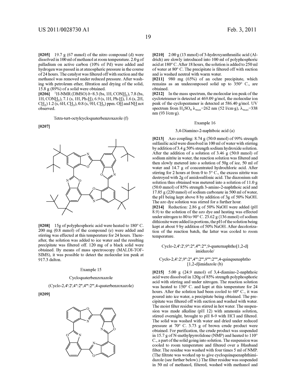 CYCLIC COMPOUNDS AND THE USE THEREOF AS LIGHT ABSORBERS, LIGHT EMITTERS, OR COMPLEX LIGANDS - diagram, schematic, and image 20
