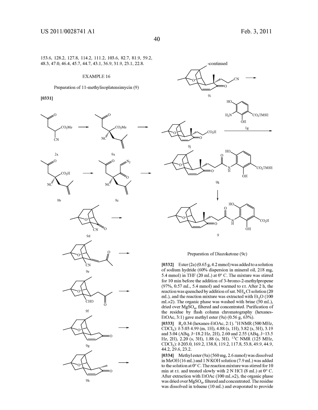Novel Platensimycin Derivatives, Their Intermediates, and Process for Preparing the Same, and New Process for Preparing Platensimycin - diagram, schematic, and image 41