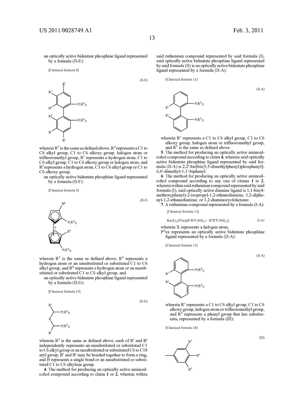 RUTHENIUM COMPOUND AND METHOD FOR PRODUCING OPTICALLY ACTIVE AMINOALCOHOL COMPOUND - diagram, schematic, and image 14