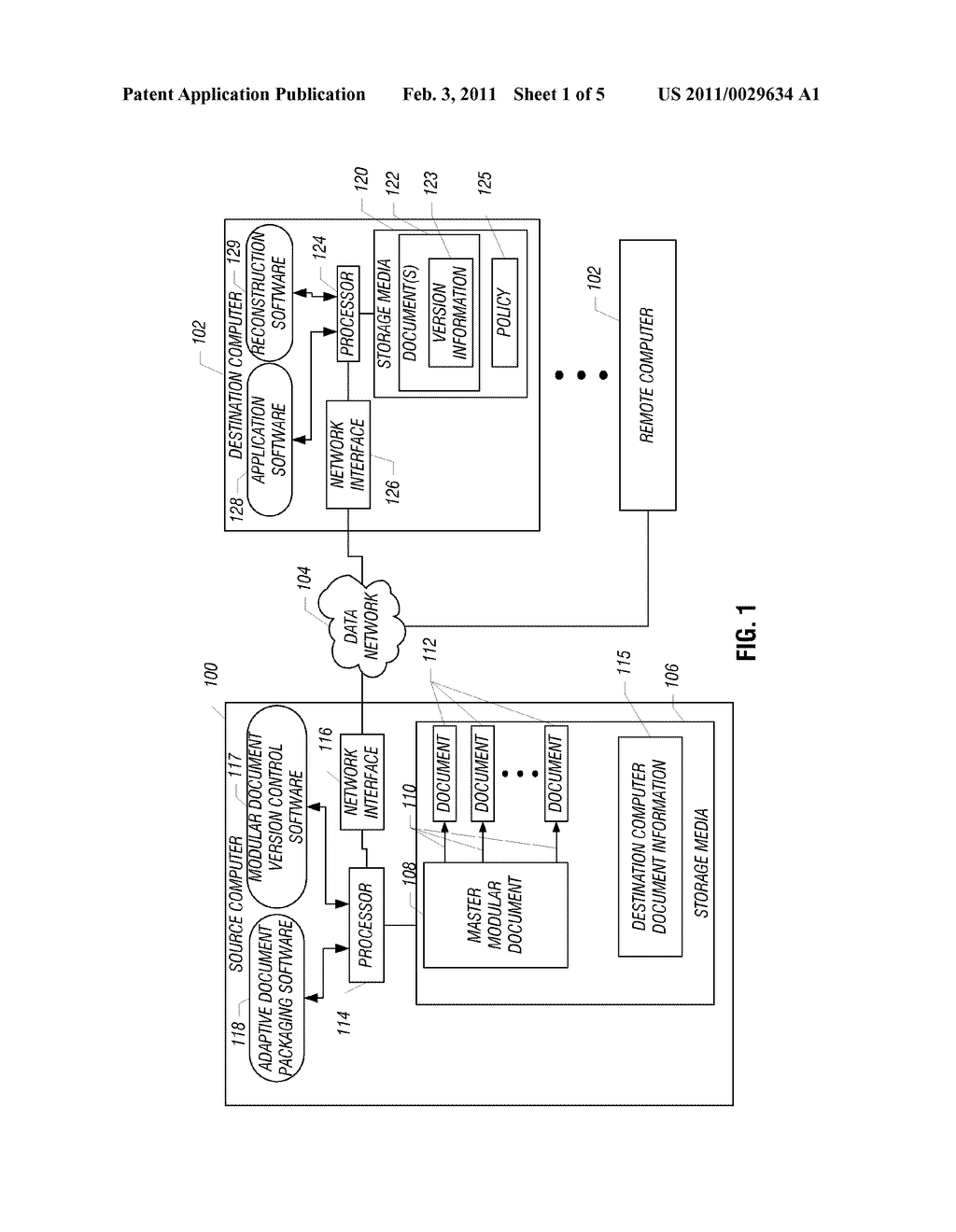 ASSOCIATING VERSION INFORMATION WITH A COMPONENT DOCUMENT OF A MODULAR DOCUMENT - diagram, schematic, and image 02