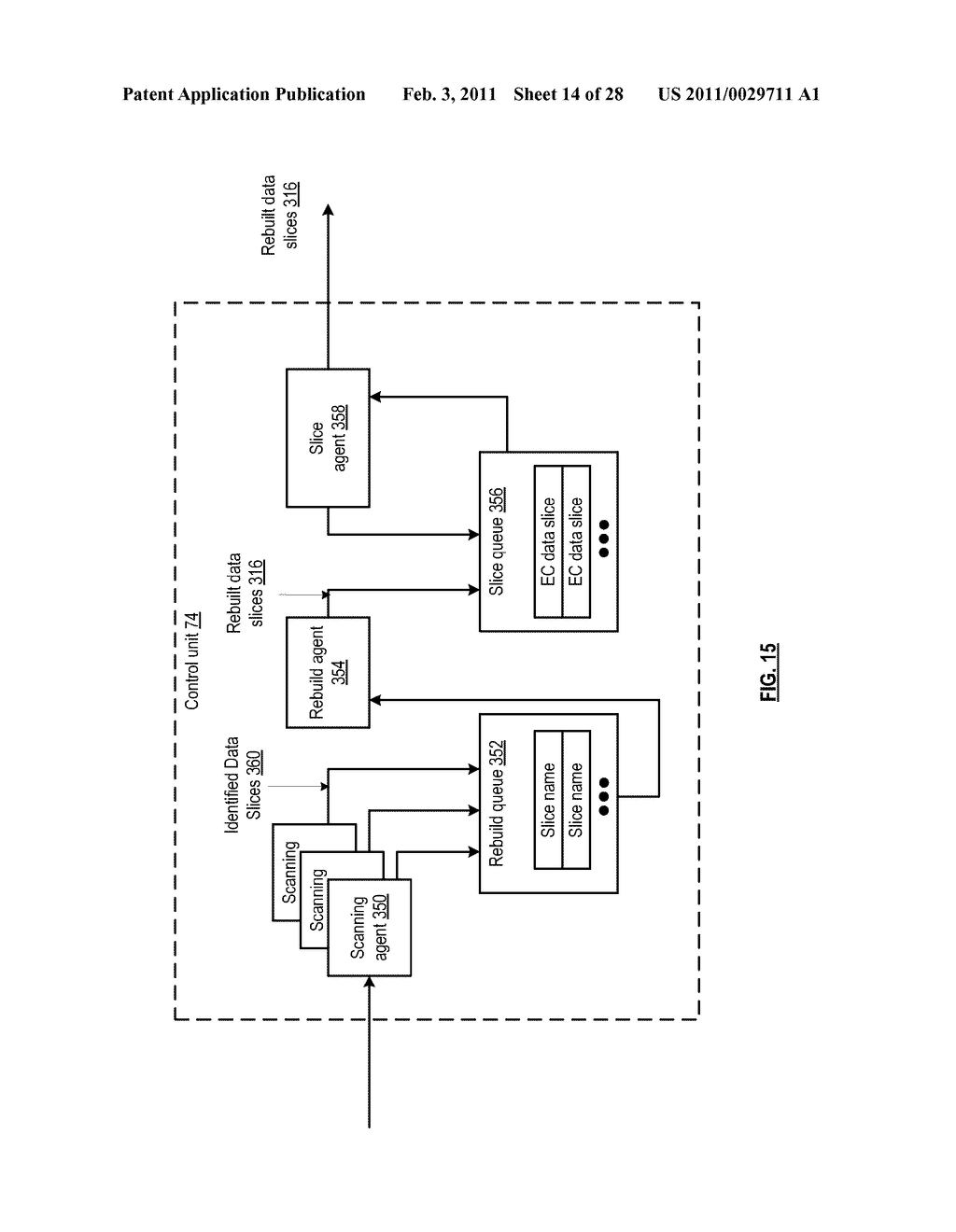 METHOD AND APPARATUS FOR SLICE PARTIAL REBUILDING IN A DISPERSED STORAGE NETWORK - diagram, schematic, and image 15