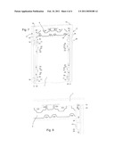 MOUNTING STRUCTURE AND METHOD FOR THE UPRIGHT MOUNTING OF A DECORATIVE PLATE ON A DOOR OF A HOUSEHOLD APPLIANCE diagram and image