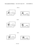 MECHANICAL LOCKING OF FLOOR PANELS, METHODS TO INSTALL AND UNINSTALL PANELS, A METHOD AND AN EQUIPEMENT TO PRODUCE THE LOCKING SYSTEM, A METHOD TO CONNECT A DISPLACEABLE TONGUE TO A PANEL AND A TONGUE BLANK diagram and image