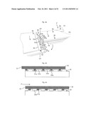 MECHANICAL LOCKING OF FLOOR PANELS, METHODS TO INSTALL AND UNINSTALL PANELS, A METHOD AND AN EQUIPEMENT TO PRODUCE THE LOCKING SYSTEM, A METHOD TO CONNECT A DISPLACEABLE TONGUE TO A PANEL AND A TONGUE BLANK diagram and image