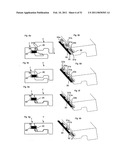 MECHANICAL LOCKING OF FLOOR PANELS, METHODS TO INSTALL AND UNINSTALL PANELS, A METHOD AND AN EQUIPEMENT TO PRODUCE THE LOCKING SYSTEM, A METHOD TO CONNECT A DISPLACEABLE TONGUE TO A PANEL AND A TONGUE BLANK diagram and image