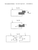 MECHANICAL LOCKING OF FLOOR PANELS, METHODS TO INSTALL AND UNINSTALL PANELS, A METHOD AND AN EQUIPEMENT TO PRODUCE THE LOCKING SYSTEM, A METHOD TO CONNECT A DISPLACEABLE TONGUE TO A PANEL AND A TONGUE BLANK diagram and image