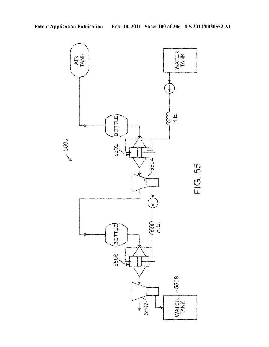 COMPRESSED AIR ENERGY STORAGE SYSTEM UTILIZING TWO-PHASE FLOW TO FACILITATE HEAT EXCHANGE - diagram, schematic, and image 101