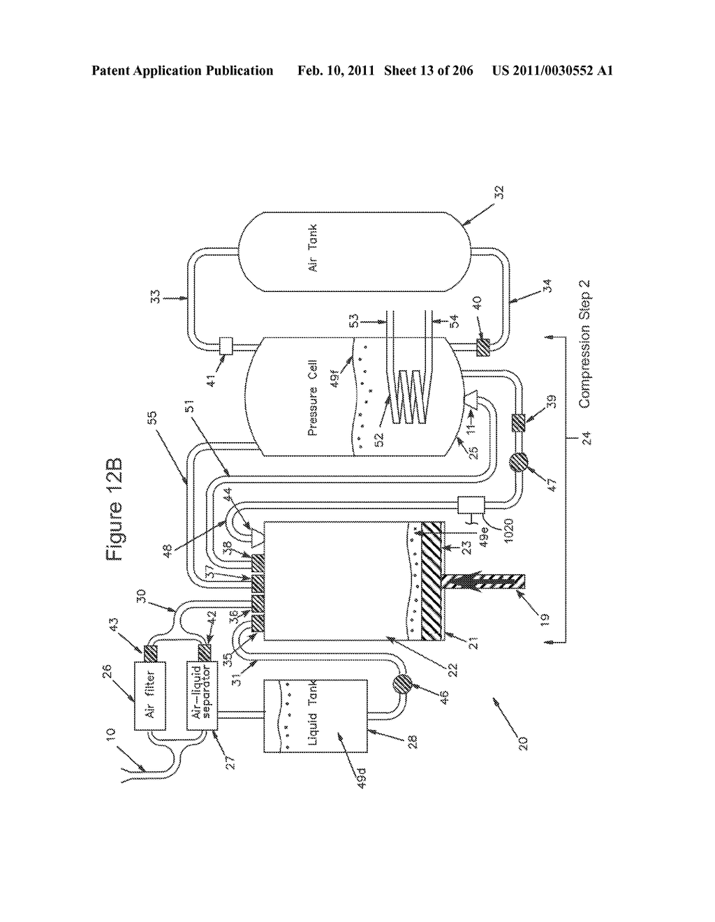 COMPRESSED AIR ENERGY STORAGE SYSTEM UTILIZING TWO-PHASE FLOW TO FACILITATE HEAT EXCHANGE - diagram, schematic, and image 14