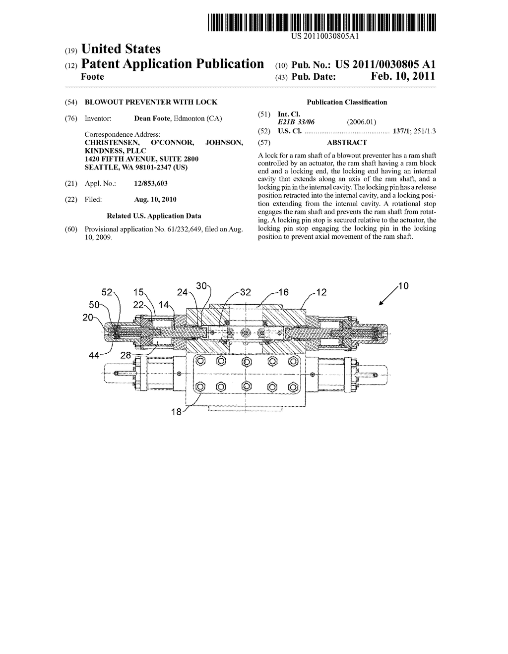 BLOWOUT PREVENTER WITH LOCK - diagram, schematic, and image 01