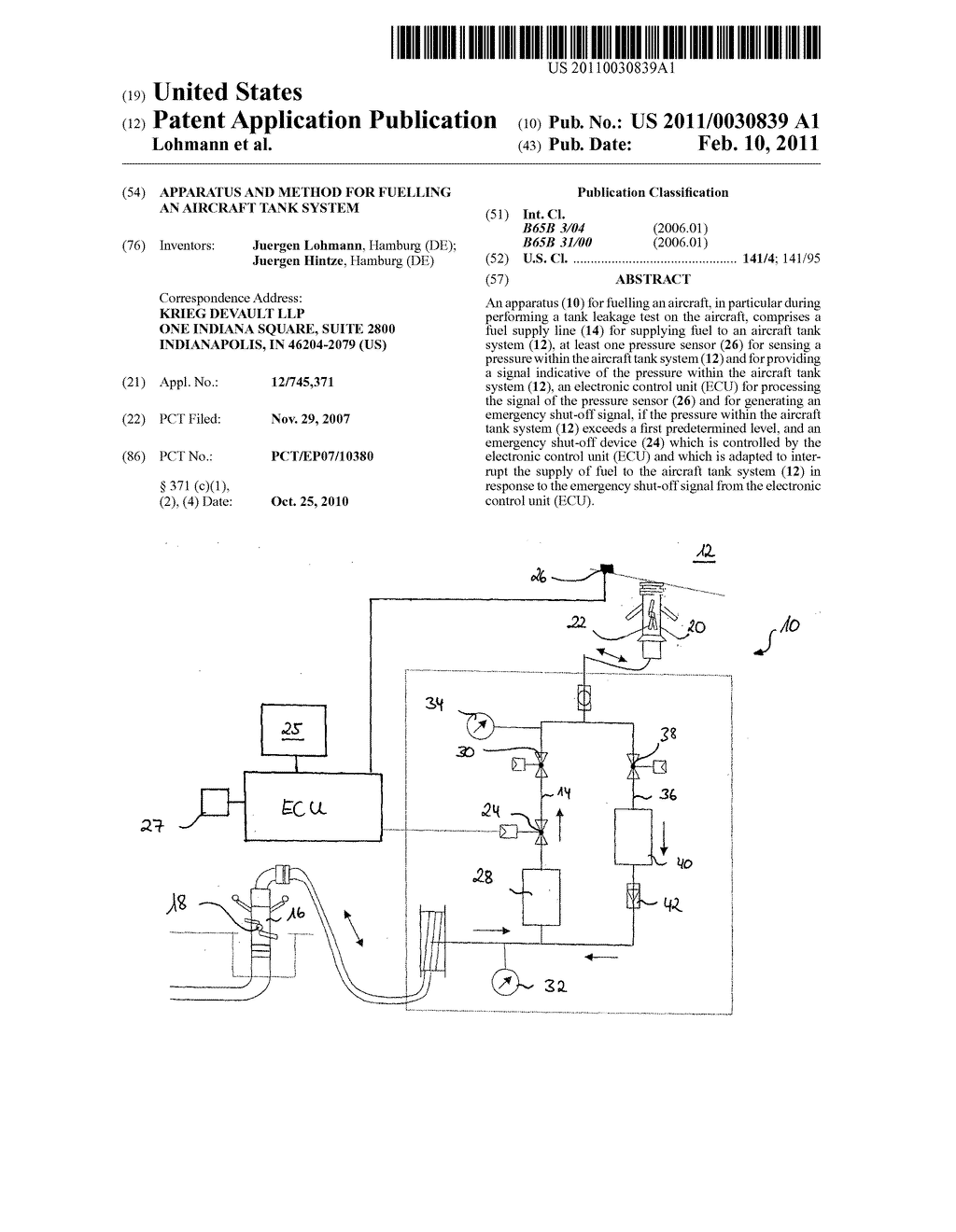 Apparatus and method for fuelling an aircraft tank system - diagram, schematic, and image 01