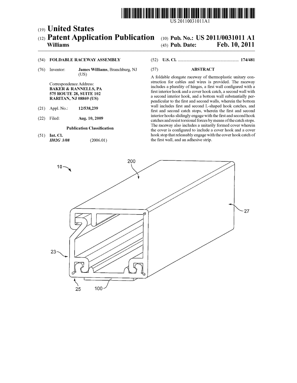 FOLDABLE RACEWAY ASSEMBLY - diagram, schematic, and image 01