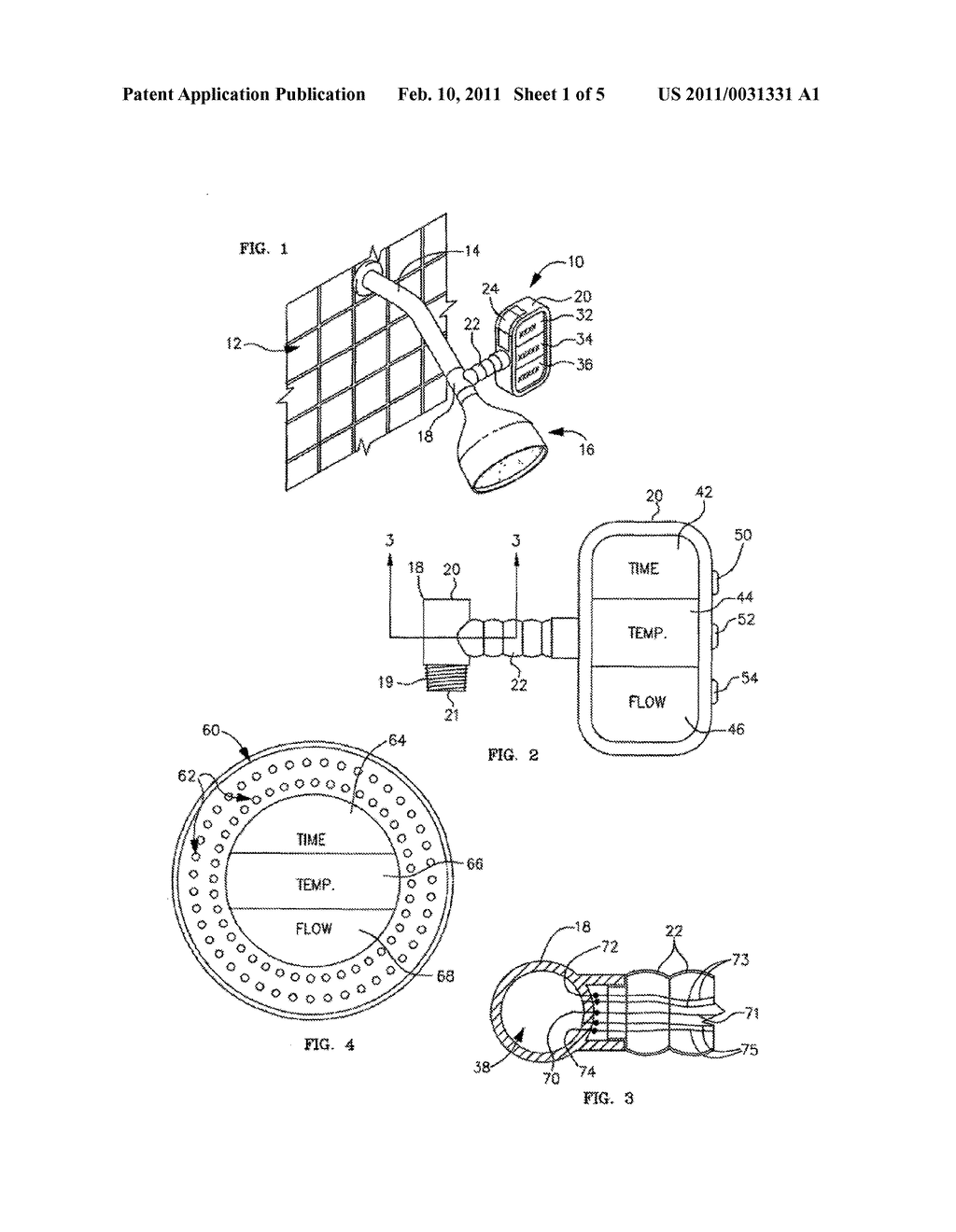 Apparatus for Displaying, Monitoring and/or Controlling Shower, Bath or Sink Faucet Water Parameters with an Audio or Verbal Annunciations or Control Means - diagram, schematic, and image 02