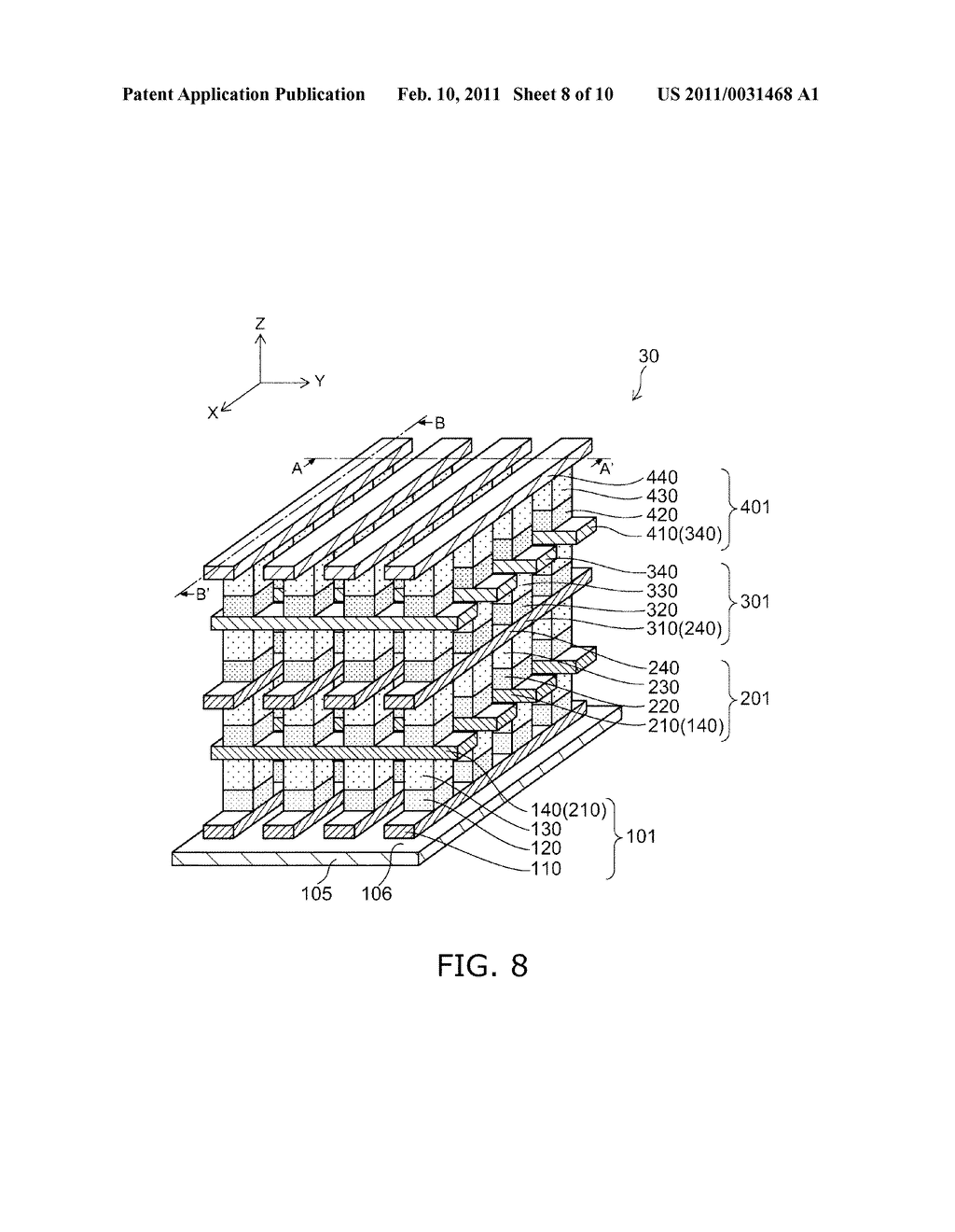 NONVOLATILE MEMORY DEVICE AND METHOD FOR MANUFACTURING THE SAME - diagram, schematic, and image 09