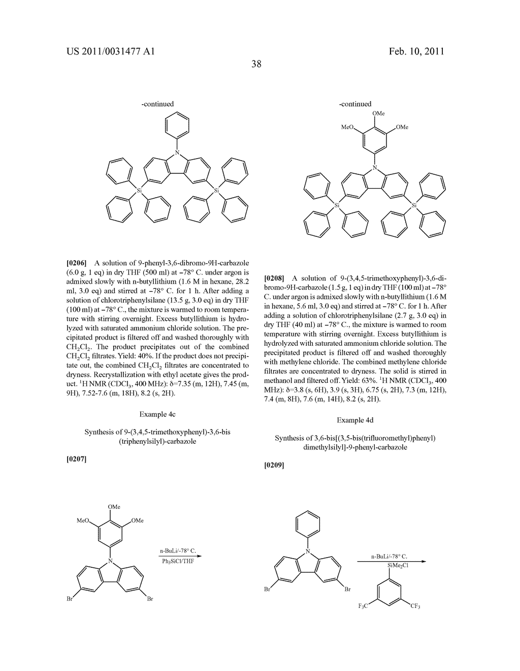 ORGANIC LIGHT-EMITTING DIODES COMPRISING AT LEAST ONE DISILYL COMPOUND SELECTED FROM DISILYLCARBAZOLES, DISILYLDIBENZOFURANS, DISILYLDIBENZOTHIOPHENES, DISILYLDIBENZOPHOLES, DISILYLDIBENZOTHIOPHENE S-OXIDES AND DISILYLDIBENZOTHIOPHENE S,S-DIOXIDES - diagram, schematic, and image 39