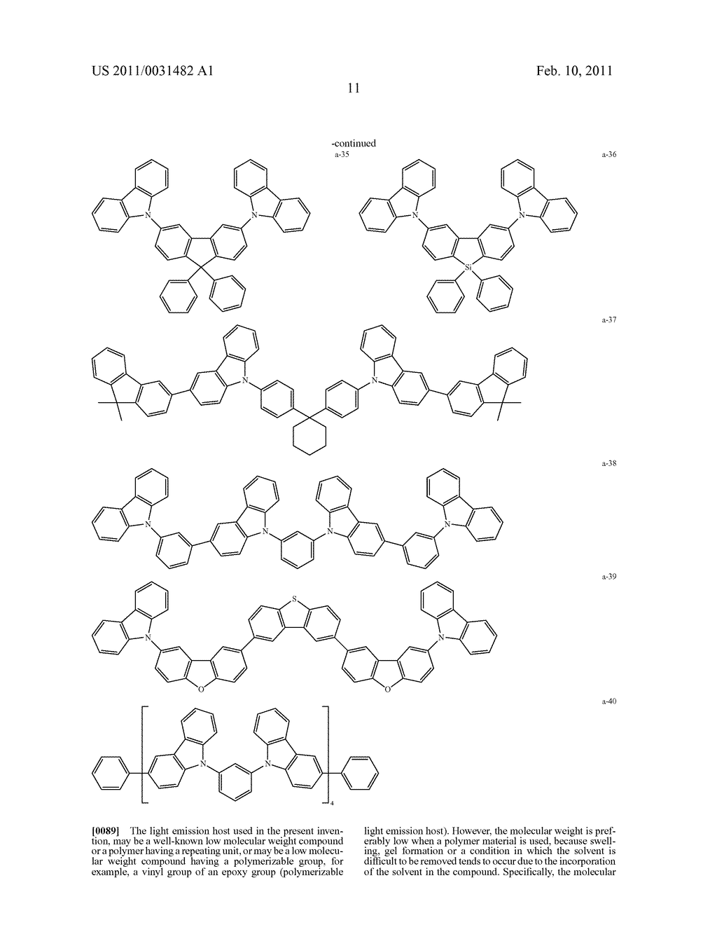 ORGANIC ELECTROLUMINESCENT ELEMENT AND METHOD OF MANUFACTURING THE SAME - diagram, schematic, and image 12