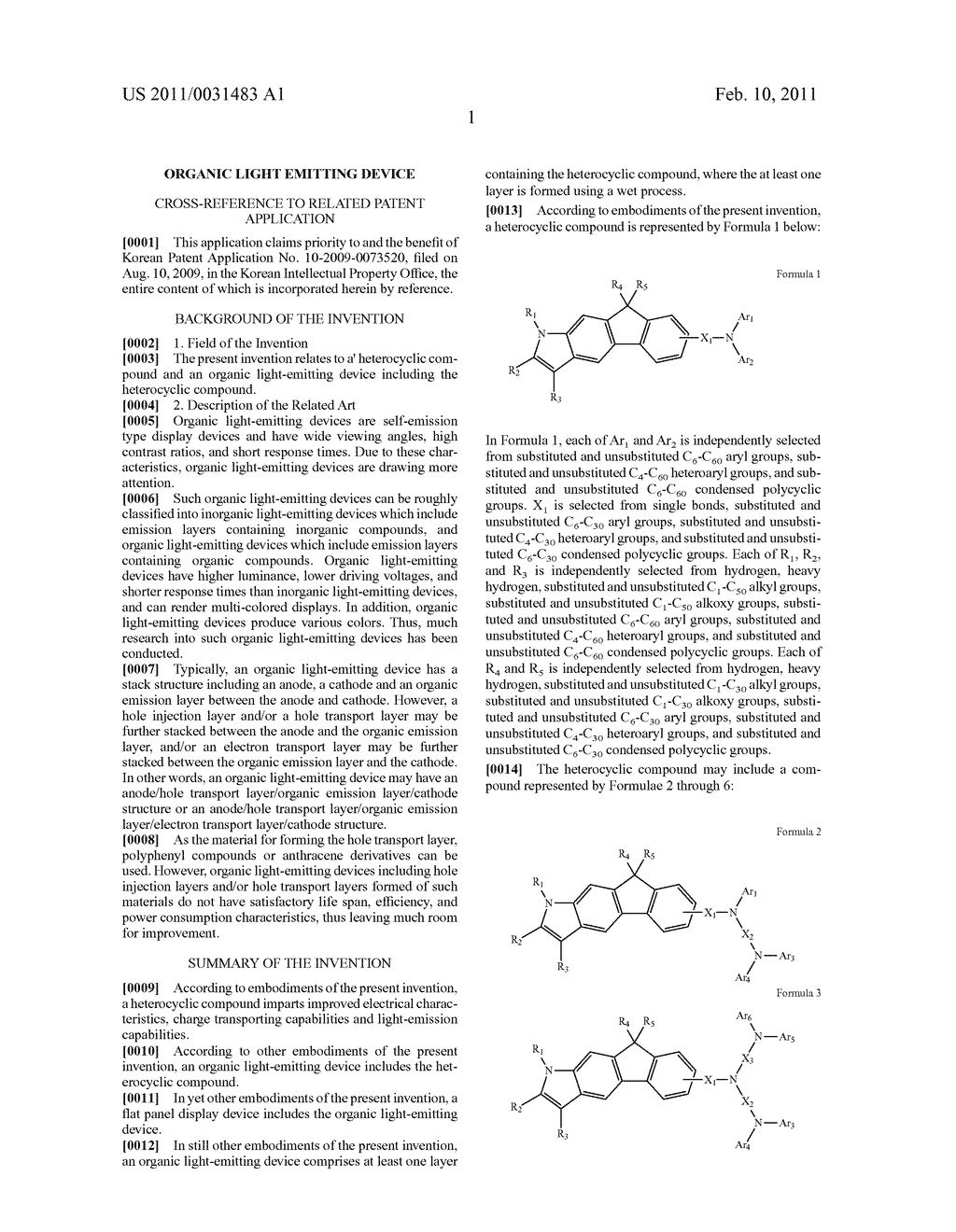 ORGANIC LIGHT EMITTING DEVICE - diagram, schematic, and image 03