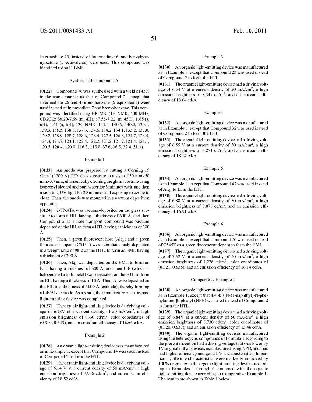 ORGANIC LIGHT EMITTING DEVICE - diagram, schematic, and image 53