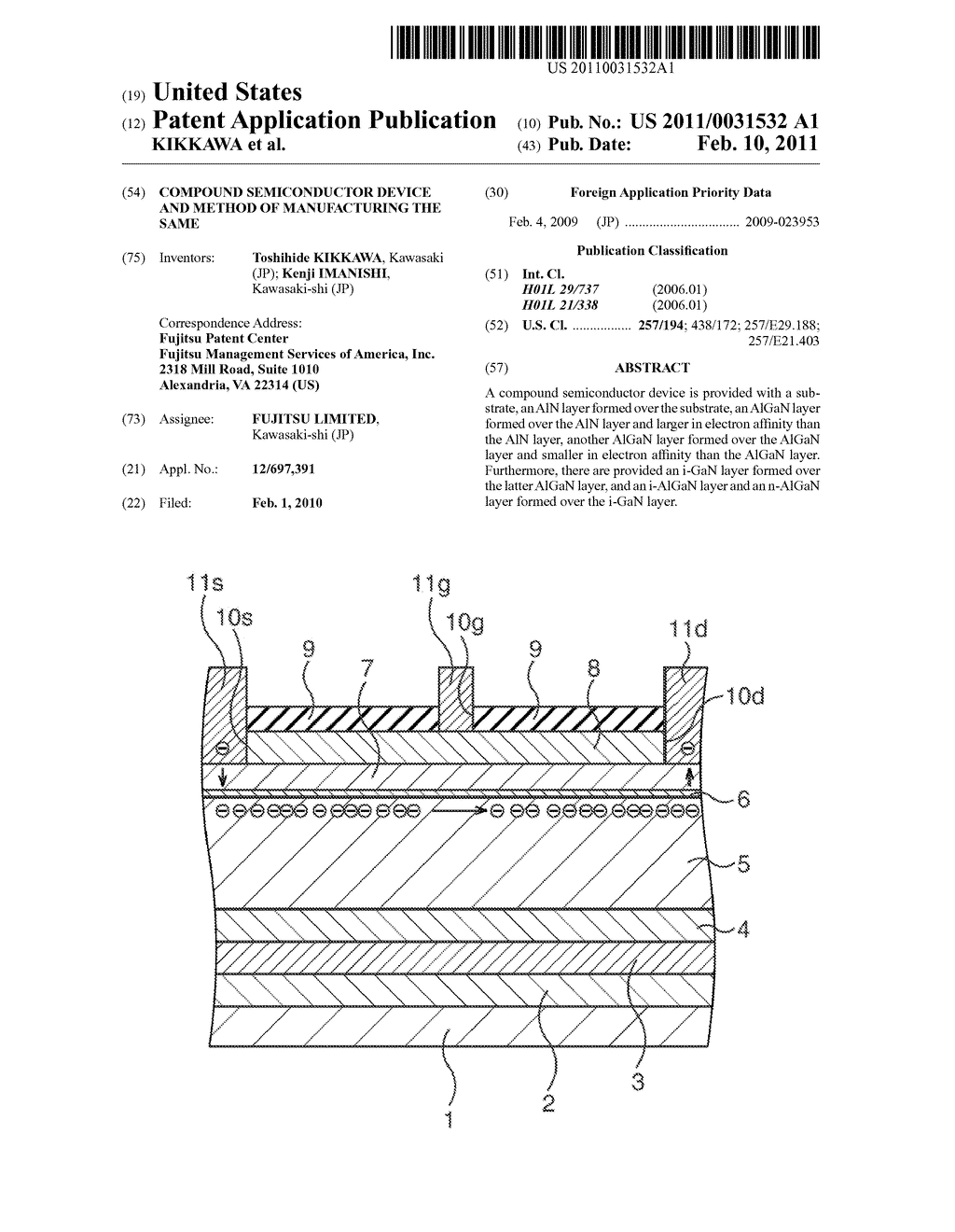 COMPOUND SEMICONDUCTOR DEVICE AND METHOD OF MANUFACTURING THE SAME - diagram, schematic, and image 01