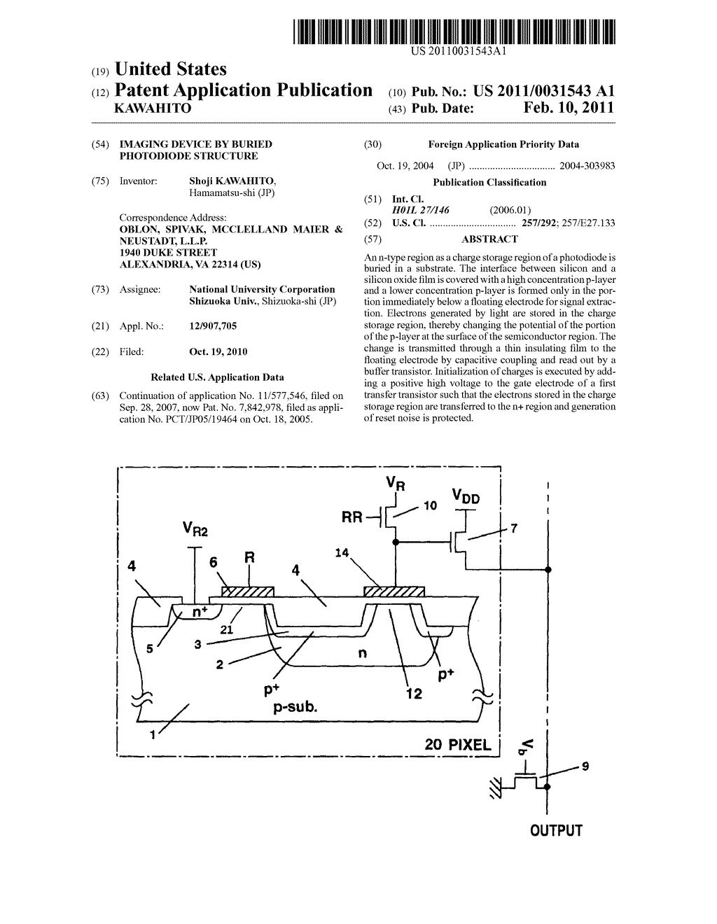 IMAGING DEVICE BY BURIED PHOTODIODE STRUCTURE - diagram, schematic, and image 01