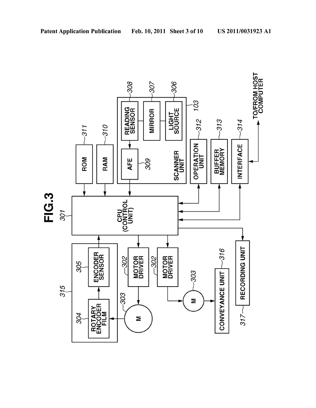 APPARATUS EQUIPPED WITH MOTOR AND DRIVING METHOD FOR THE MOTOR - diagram, schematic, and image 04