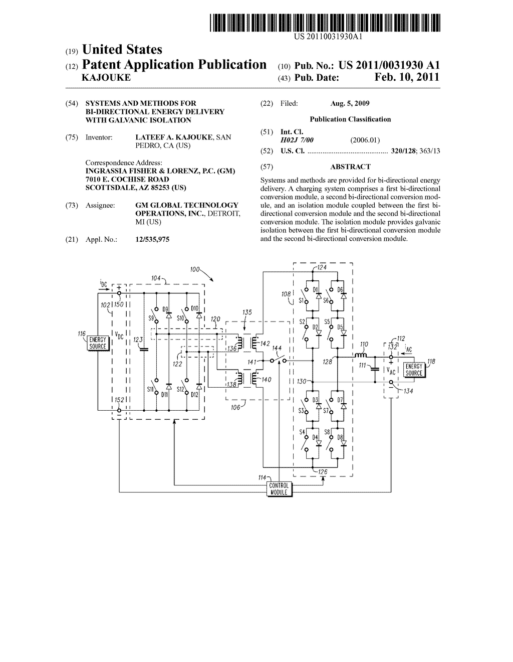 SYSTEMS AND METHODS FOR BI-DIRECTIONAL ENERGY DELIVERY WITH GALVANIC ISOLATION - diagram, schematic, and image 01