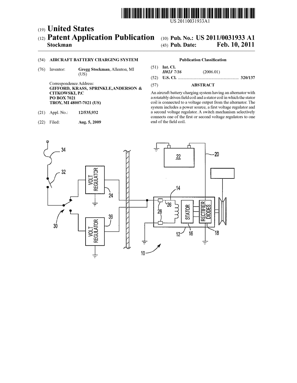 AIRCRAFT BATTERY CHARGING SYSTEM - diagram, schematic, and image 01