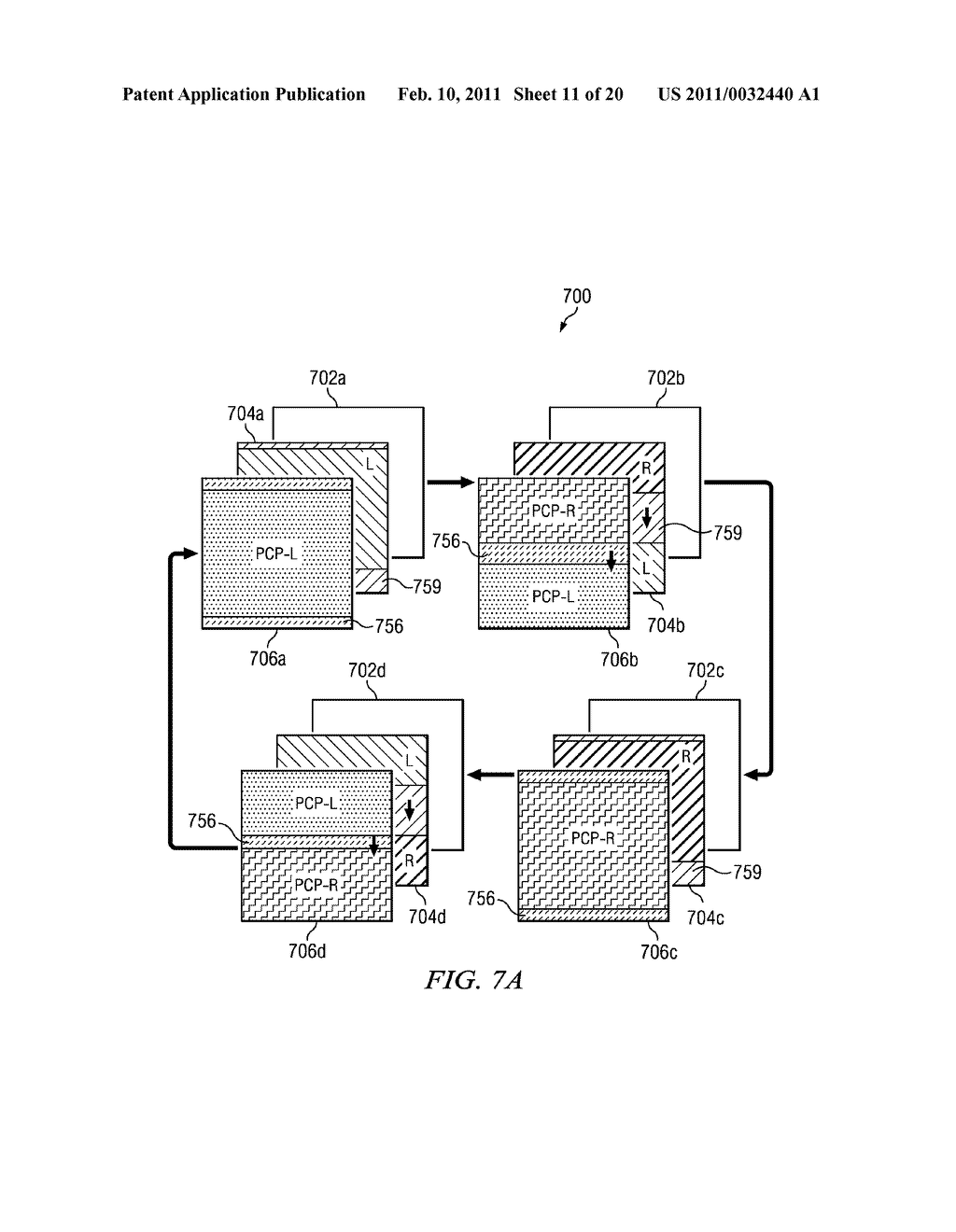 Stereoscopic flat panel display with scrolling backlight and synchronized liquid crystal display update - diagram, schematic, and image 12