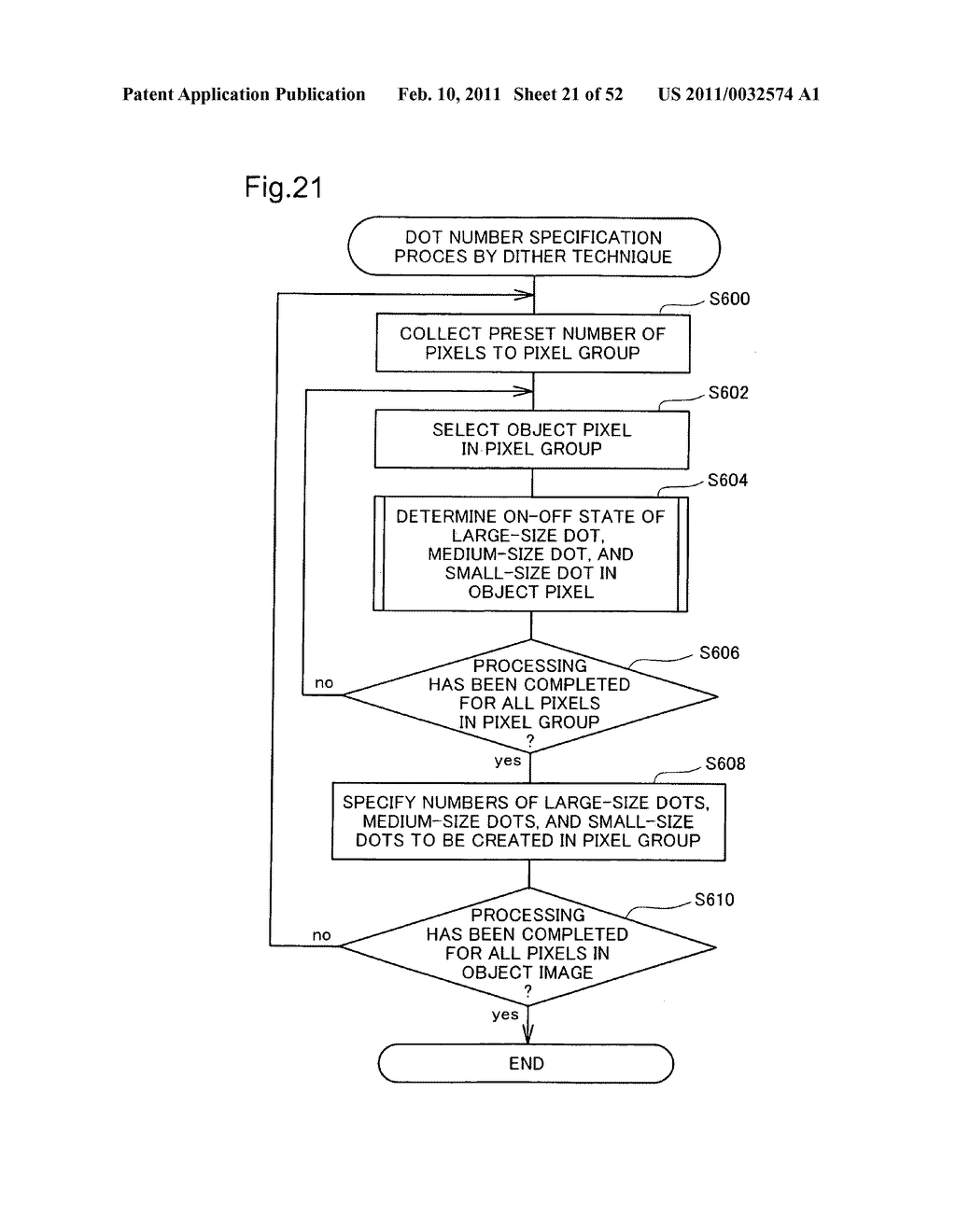 Image output system for outputting image based on information of number of dots to be formed in predetermined area - diagram, schematic, and image 22