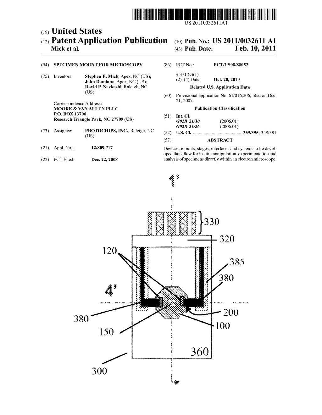 SPECIMEN MOUNT FOR MICROSCOPY - diagram, schematic, and image 01