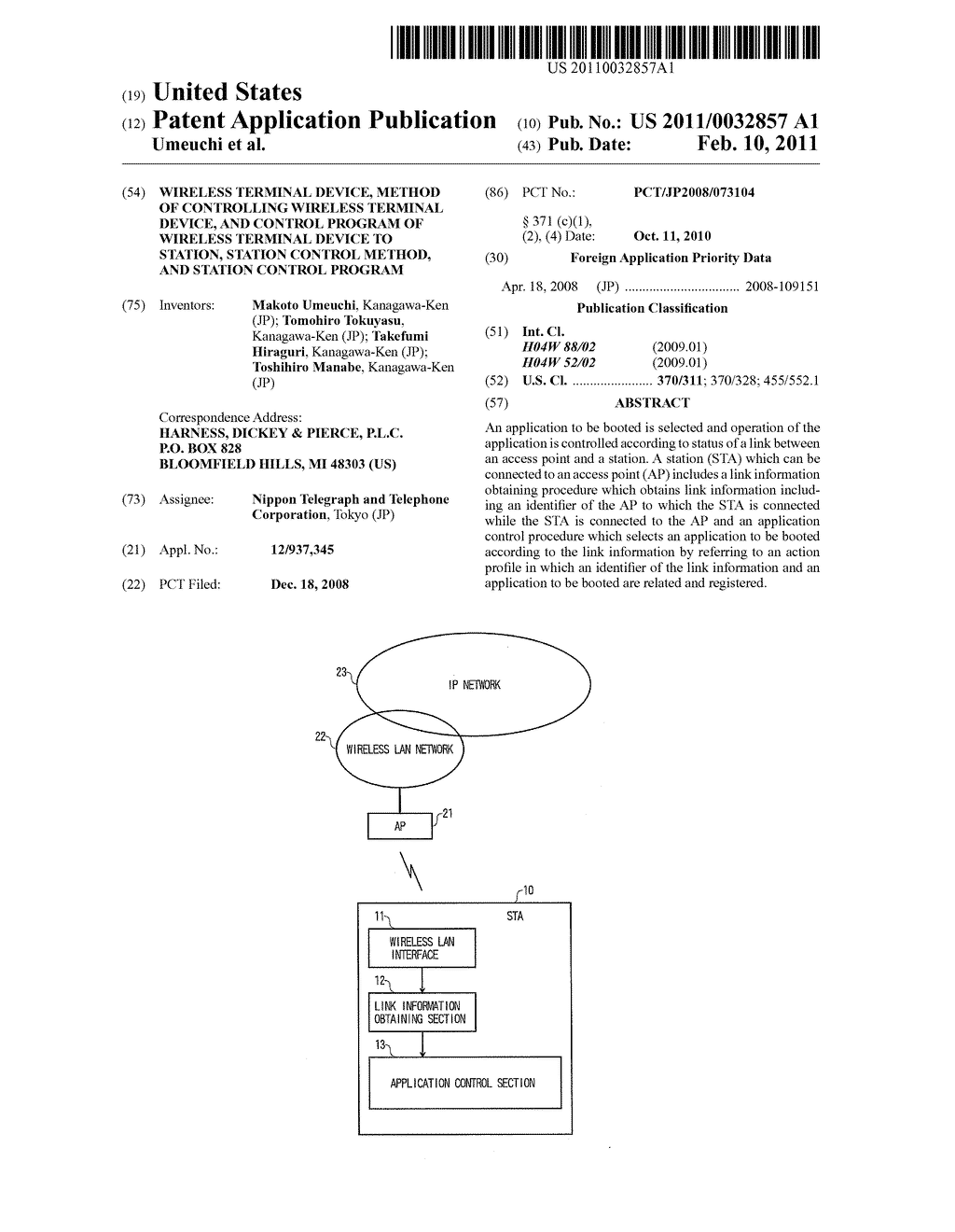 Wireless terminal device, Method of controlling wireless terminal device, and control program of wireless terminal device to station, station control method, and station control program - diagram, schematic, and image 01